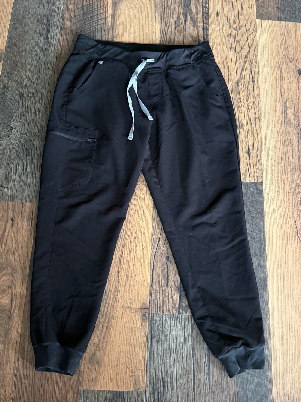 Figs Black Jogger Pants with Contrast Drawstring